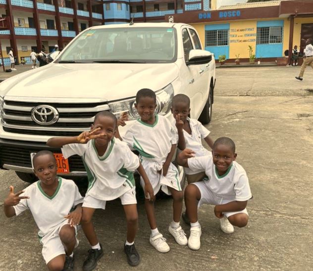 St. Joseph Community in Monrovia, Liberia, new Toyota pick-up truck