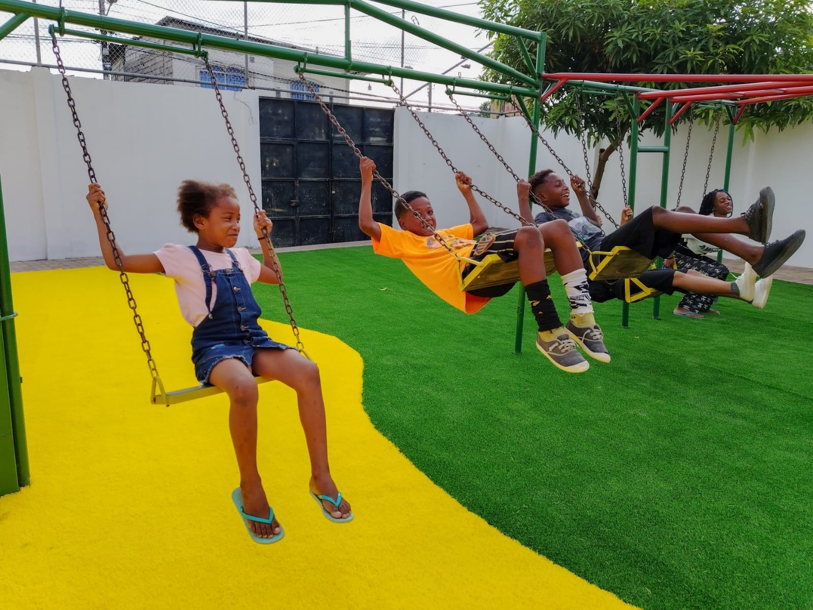 Youth attending programs at the Salesian Madre del Salvador Center, in the Santa Marta neighborhood in the Parish of La Merced, Ecuador