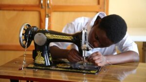 Don Bosco Vocational Training Center, located in Rango, Rwanda, ensures youth who are vulnerable can access the skills training they need to succeed in life. Uwimana Patience is one student who has found hope through tailoring courses