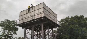 The Salesian Vocational Training School, located inside of the Palabek Refugee Resettlement Camp in Uganda, has a new high-capacity water tank thanks to funding from Salesian Missions