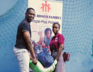 Young women with Don Bosco Fambul Girls Shelter Hope Plus Project, located in Freetown, Sierra Leone, received essential support including nutritional assistance, clothing and financial assistance.