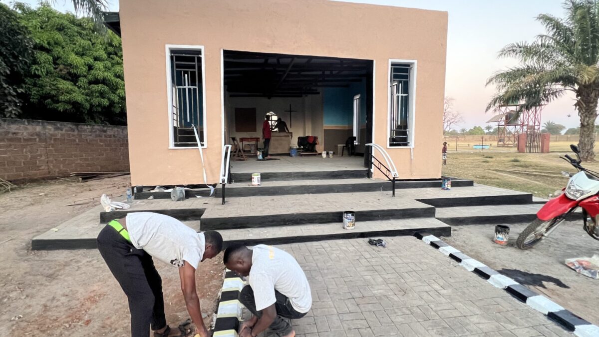 St. John Bosco Church in Kazembe, Zambia, has completed construction and repairs of a grotto thanks to donor funding from Salesian Missions