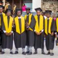 Students received their certificates of completion from the Timoun Kap Teke Chans Vocational School in Haiti, known as Timkatec