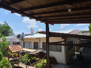 The Salesian Entrepreneurship School of San Félix, located in Bolivar, Venezuela*, has a new roof over the computer laboratory and wing where four classrooms are located thanks to donor funding